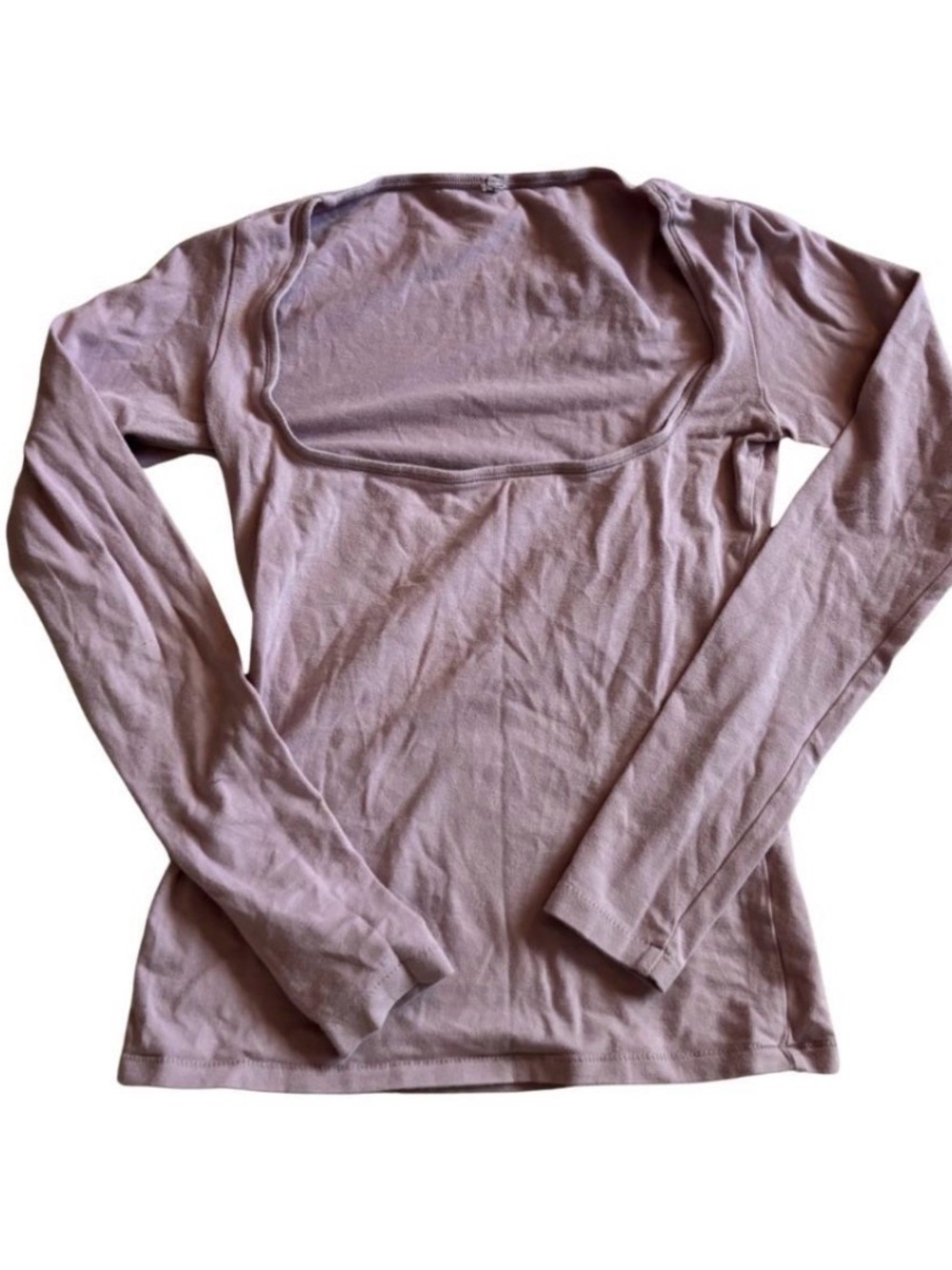 Skims Pink S long sleeve scoop top